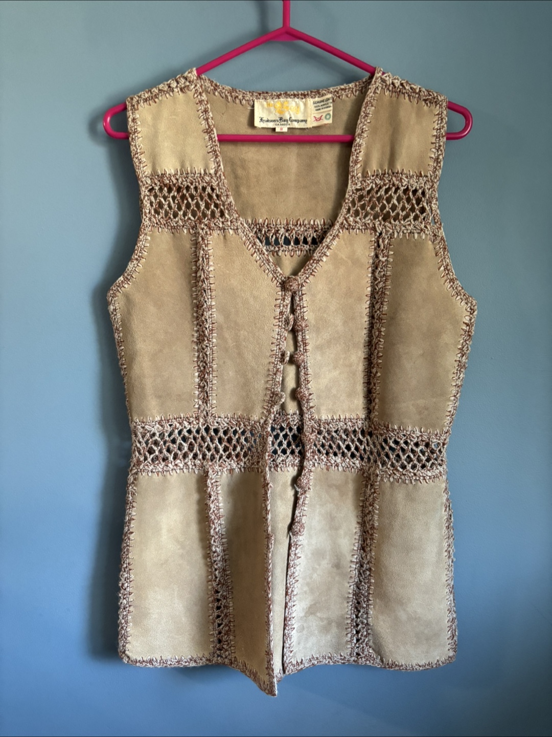 Vintage Hudson's Bay Company Genuine Leather Vest - Size S