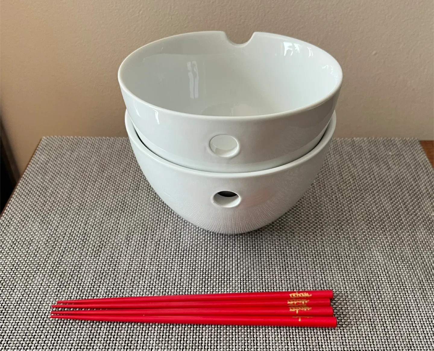 Set of Better Homes & Gardens Ramen/Noodle Bowls with Chopsticks image indicator(6)