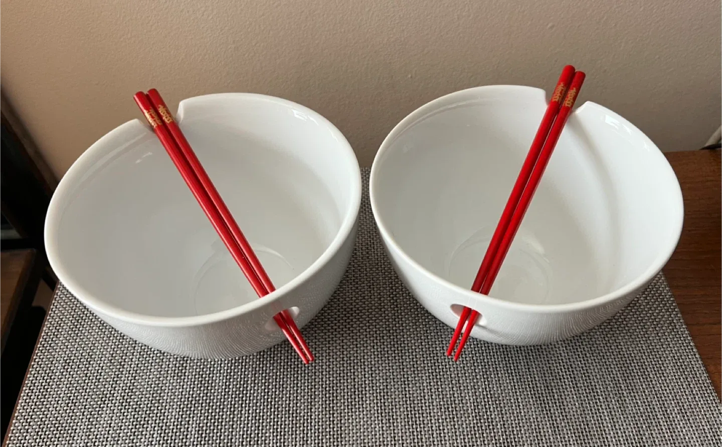 Set of Better Homes & Gardens Ramen/Noodle Bowls with Chopsticks image indicator(5)