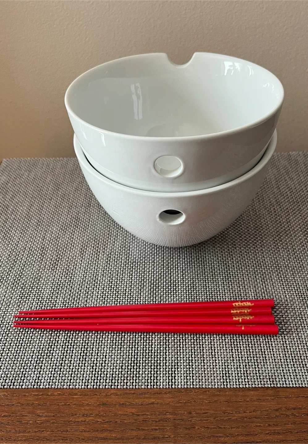 Set of Better Homes & Gardens Ramen/Noodle Bowls with Chopsticks image indicator(7)