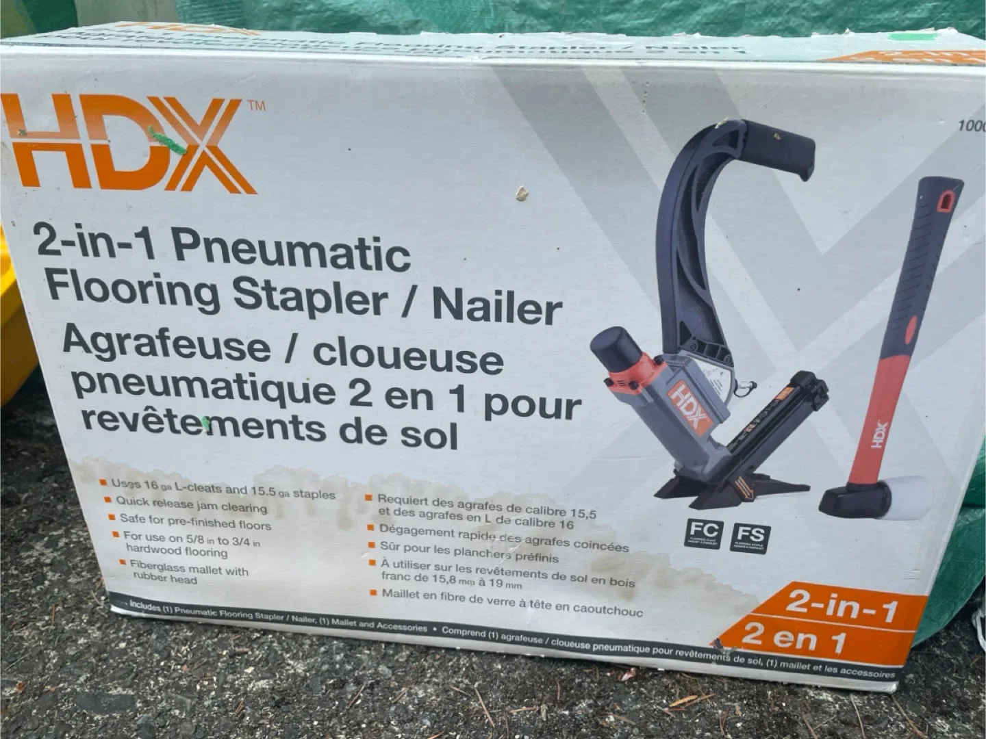 HDX 2-in-1 Pneumatic Flooring Stapler/Nailer thumbnail
