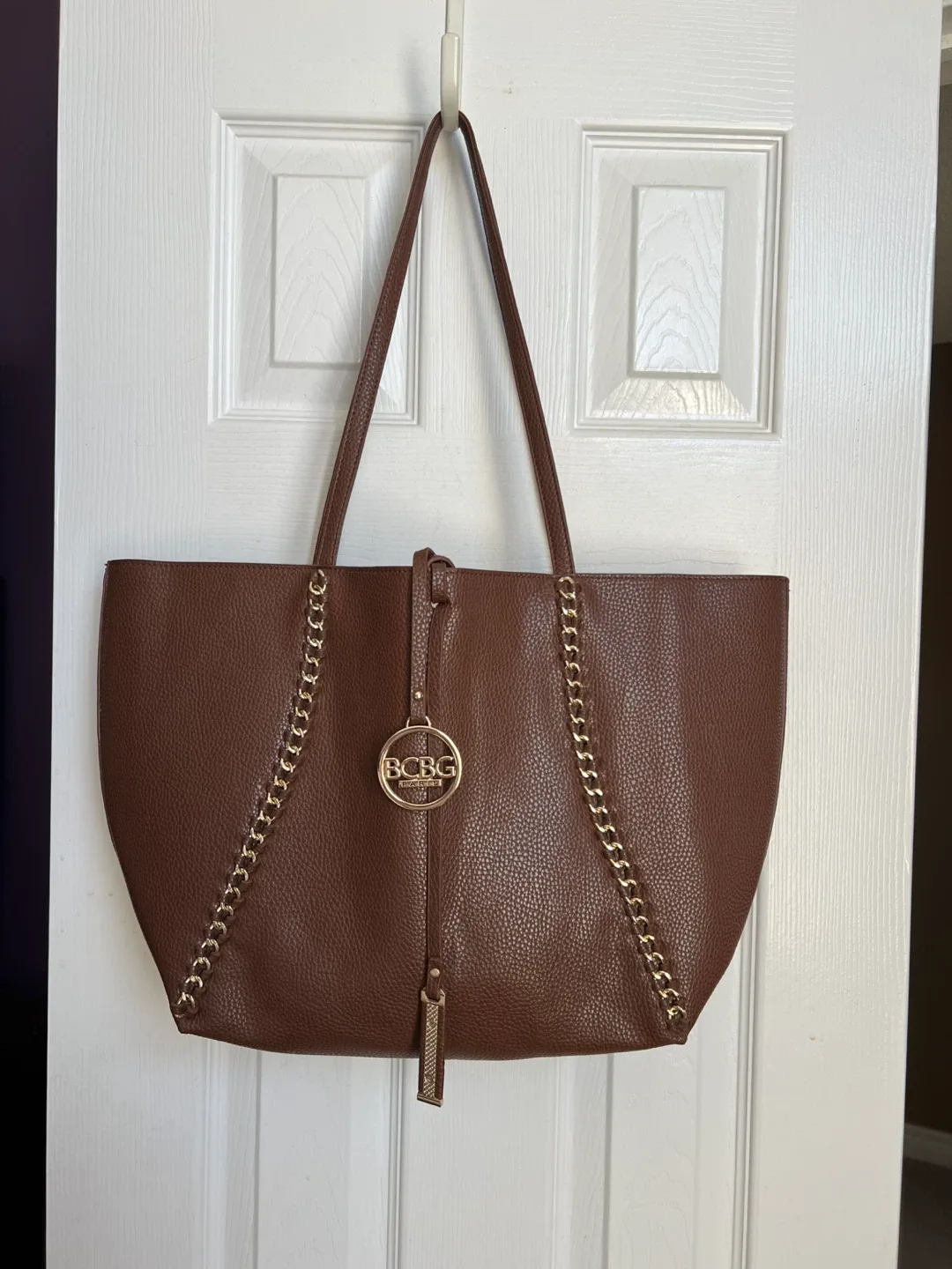 BCBG Brown Tote Bag thumbnail