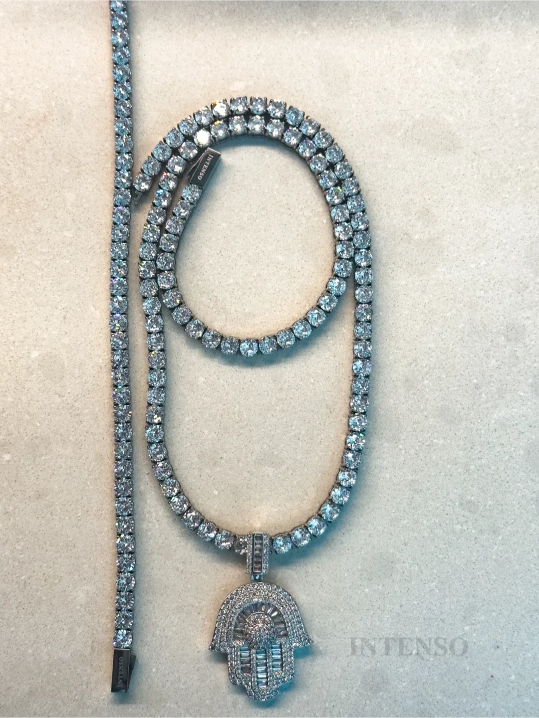 304 stainless steel 5 MM Tennis chain, AAA grade Zircon image indicator(2)