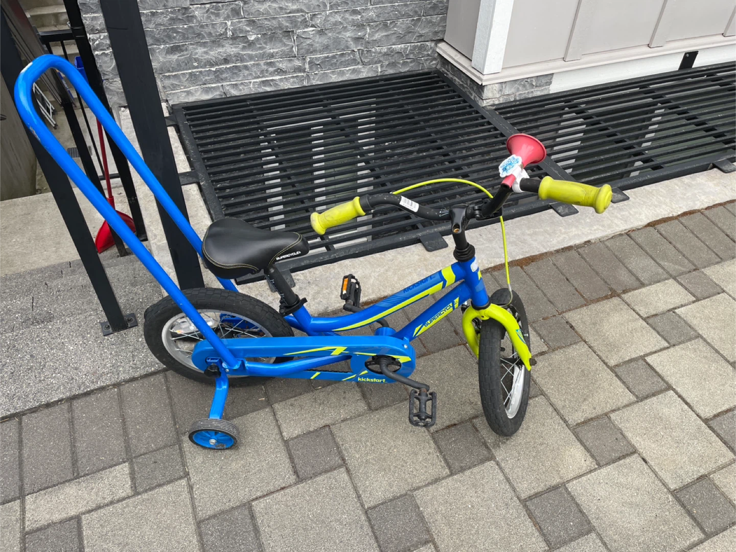 Kickstart Kids Bike - Blue & Yellow