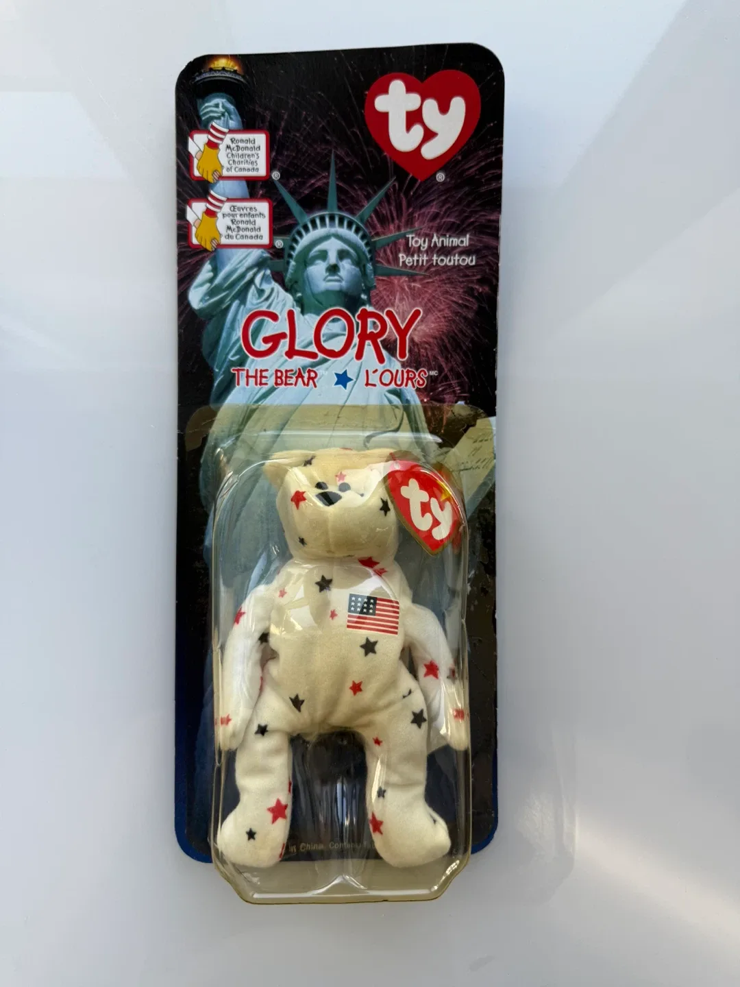 Rare misprint Ty Beanie Baby - Glory the Bear - New in Package thumbnail
