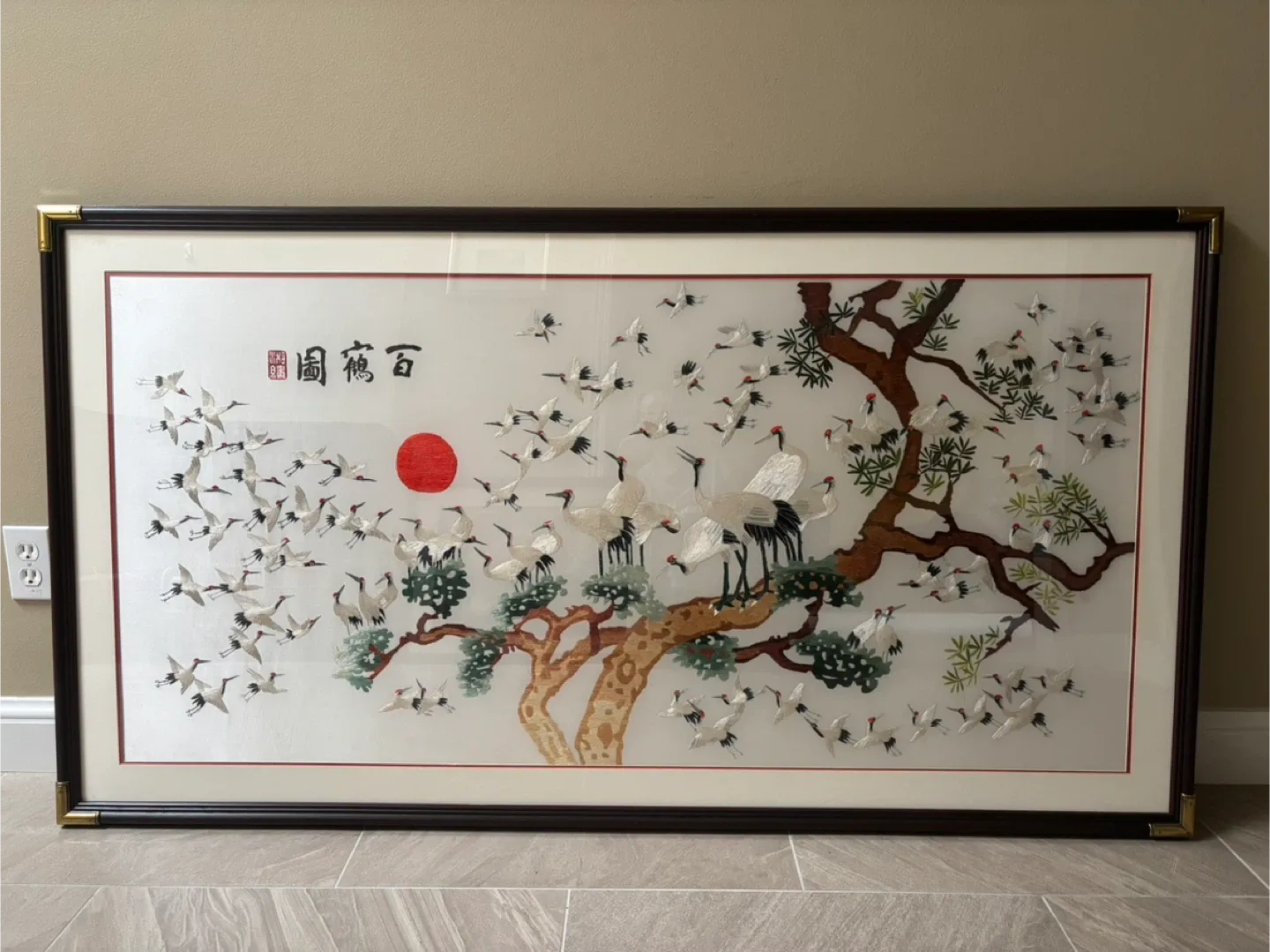 Framed silk Embroidered Artwork thumbnail