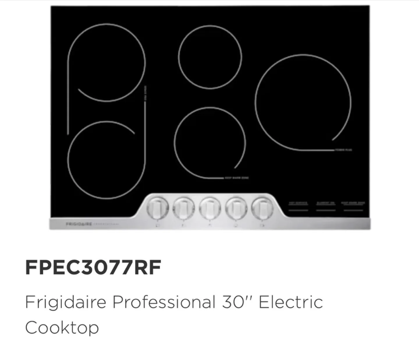 Frigidaire Professional 30" Electric Cooktop - FPEC3077RF thumbnail
