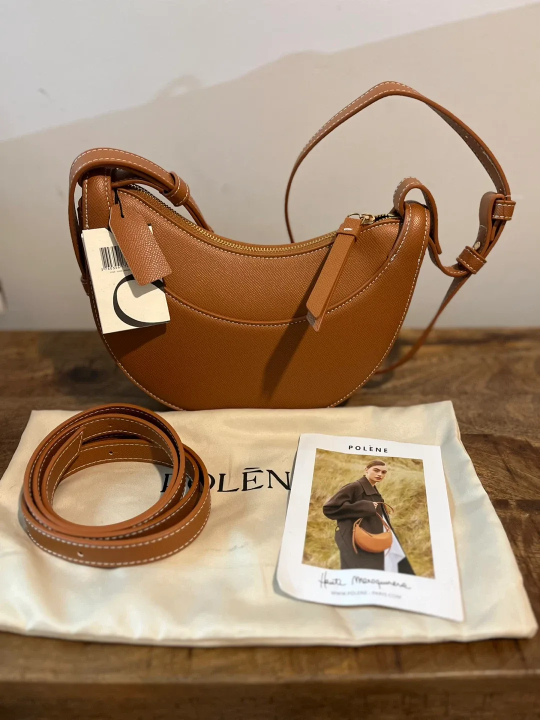 Polène Numero Sept Mini Bag - Brown Leather thumbnail