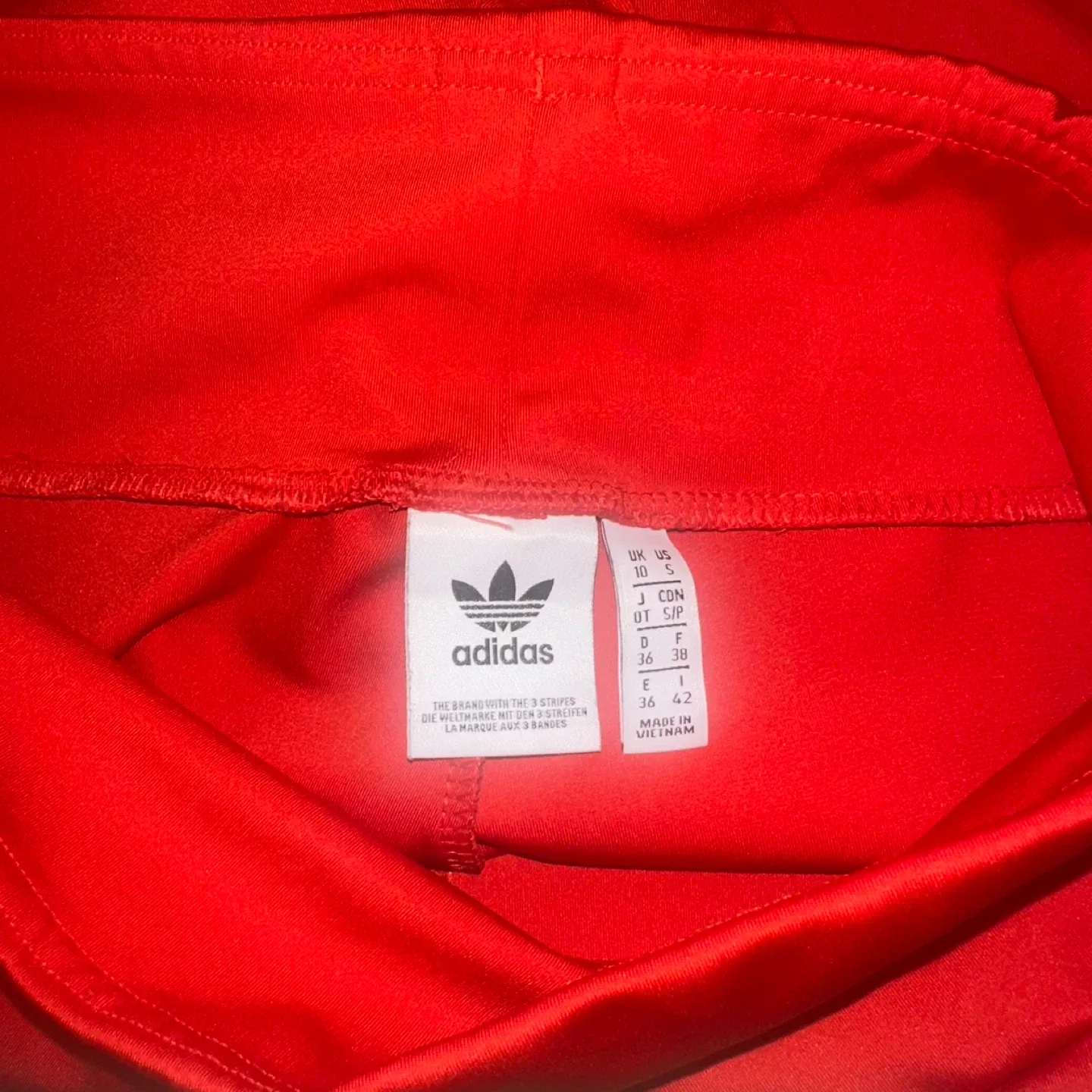 Adidas Red 3-Stripe Shorts image indicator(3)