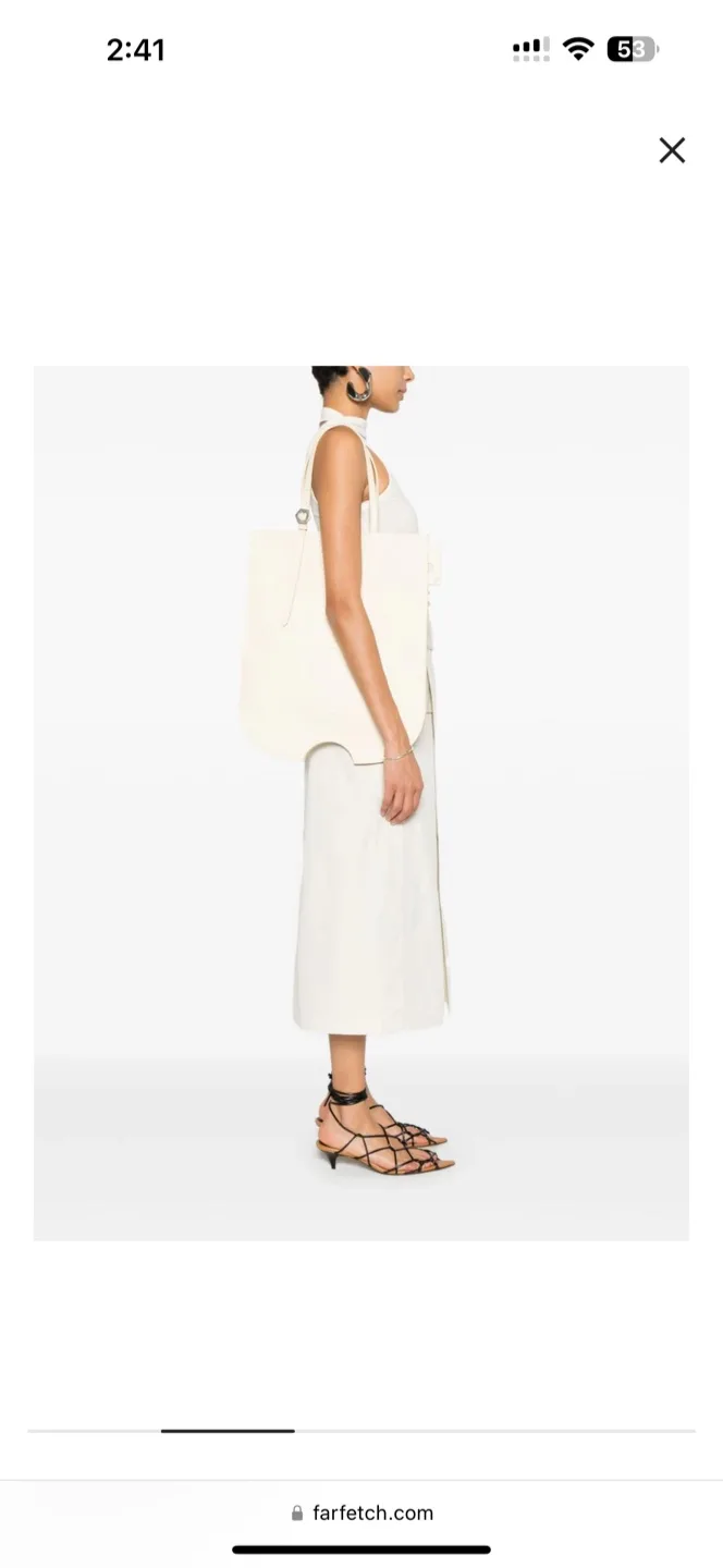 Off-White Matte Swiss Shopper Beige Tote Bag image indicator(10)