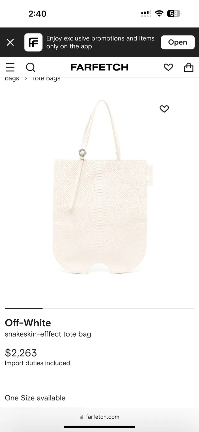 Off-White Matte Swiss Shopper Beige Tote Bag image indicator(7)