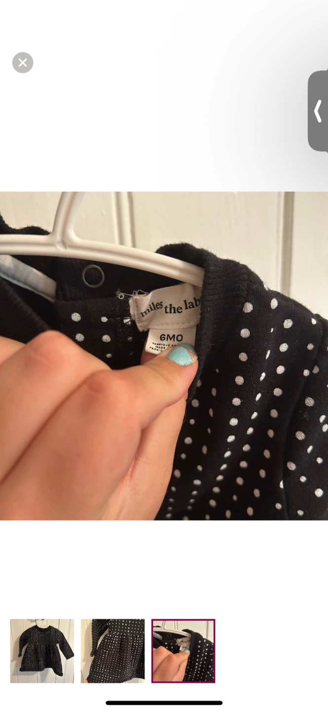 Miles the Label Polka Dot Dress - 6 Months - photo 3