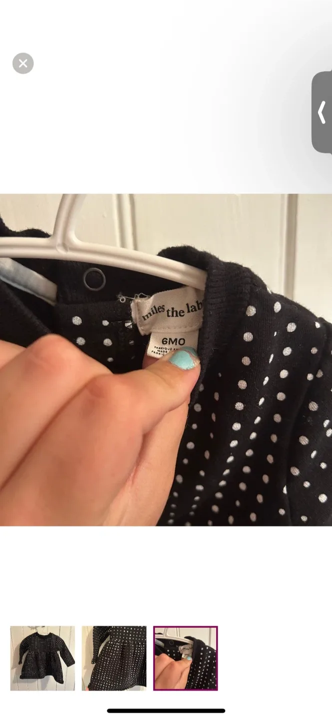 Miles the Label Polka Dot Dress - 6 Months image indicator(3)