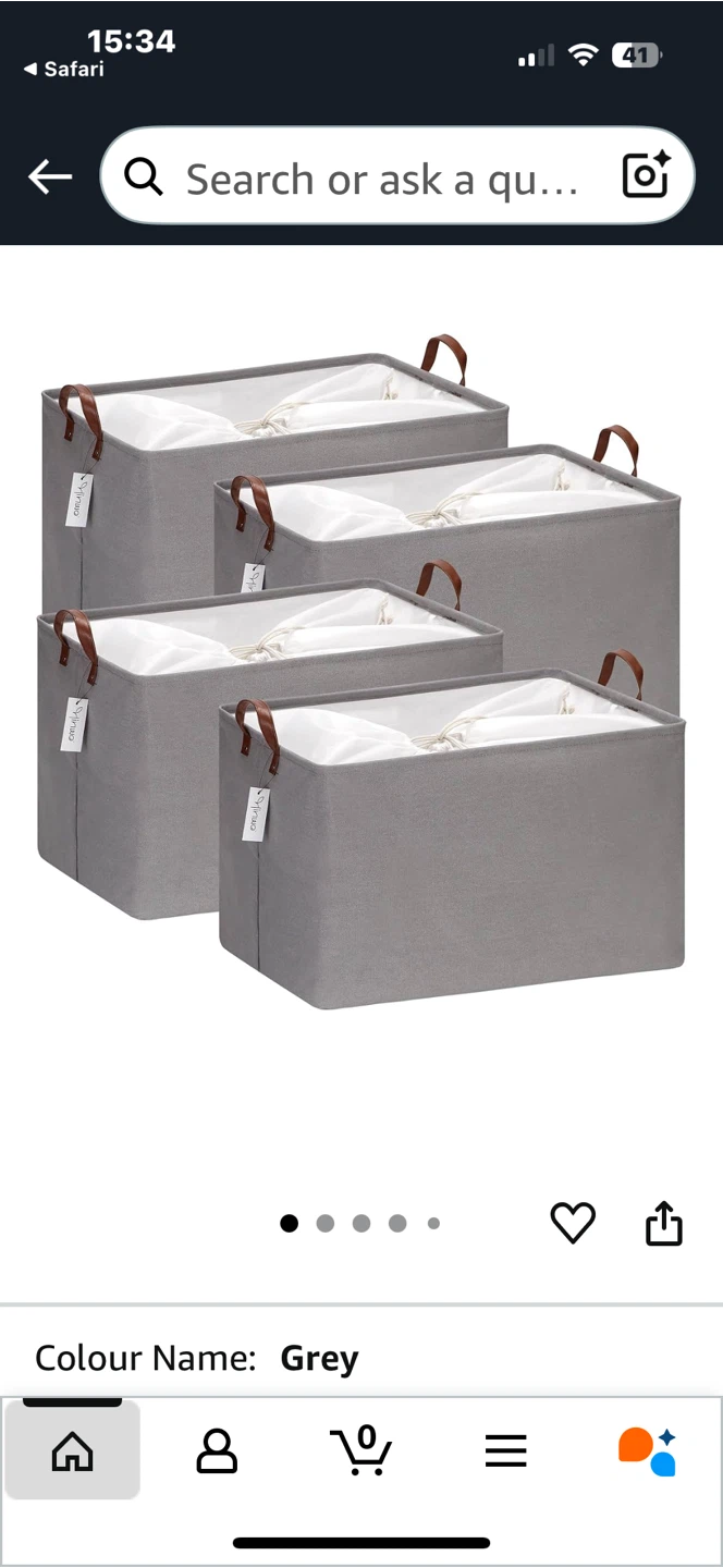 70L Large Storage Bin - Grey