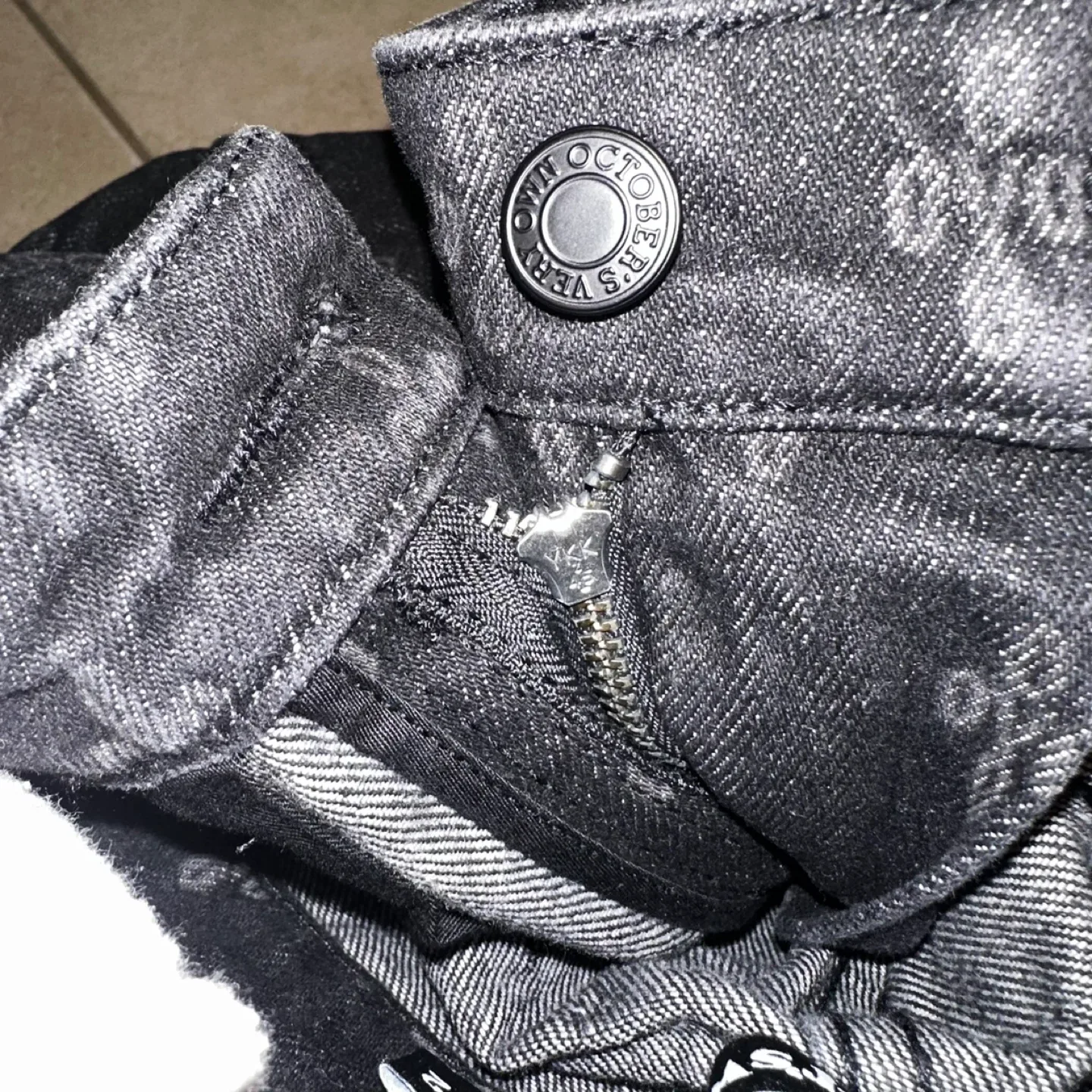 OVO Monogram Relaxed Fit Denim Washed Black image indicator(3)