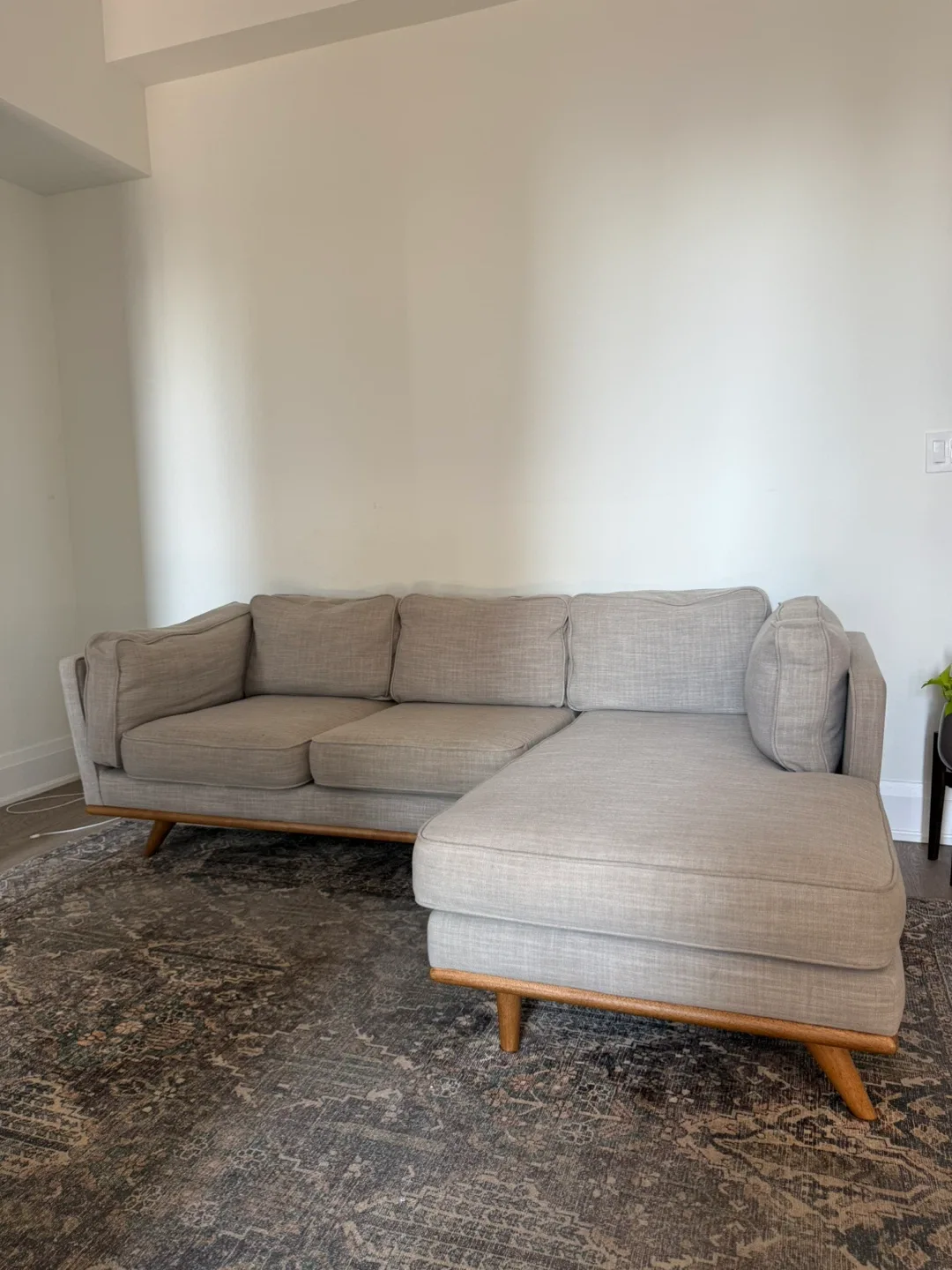 ARTICLE Timber Right Sectional - 93” Rain Cloud Gray image indicator(5)