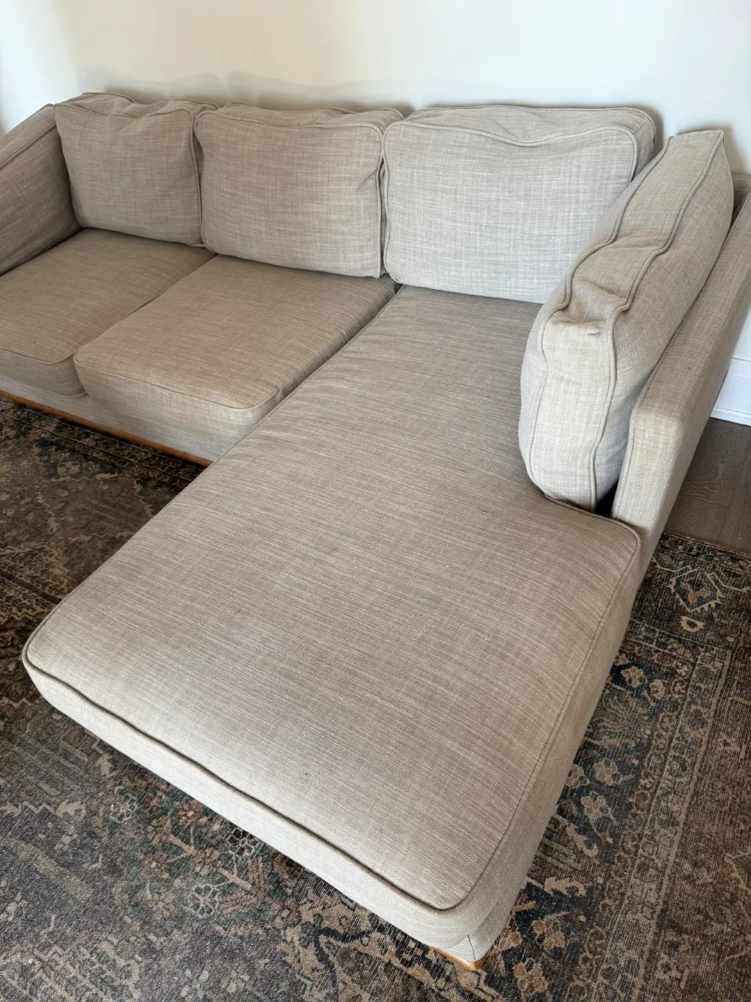 ARTICLE Timber Right Sectional - 93” Rain Cloud Gray image indicator(8)