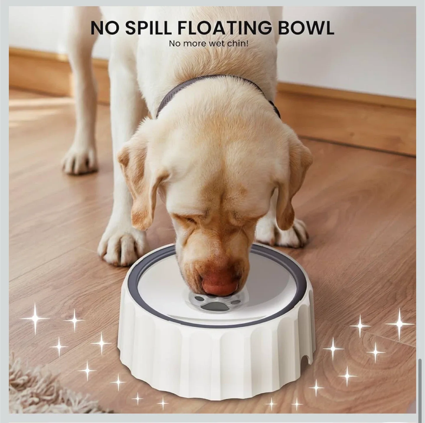 🥕 New No Spill Pet Water Bowl - 63oz / 1.8L image indicator(2)