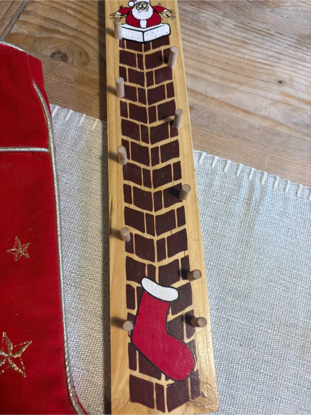 Christmas Stockings & Wooden Holder thumbnail