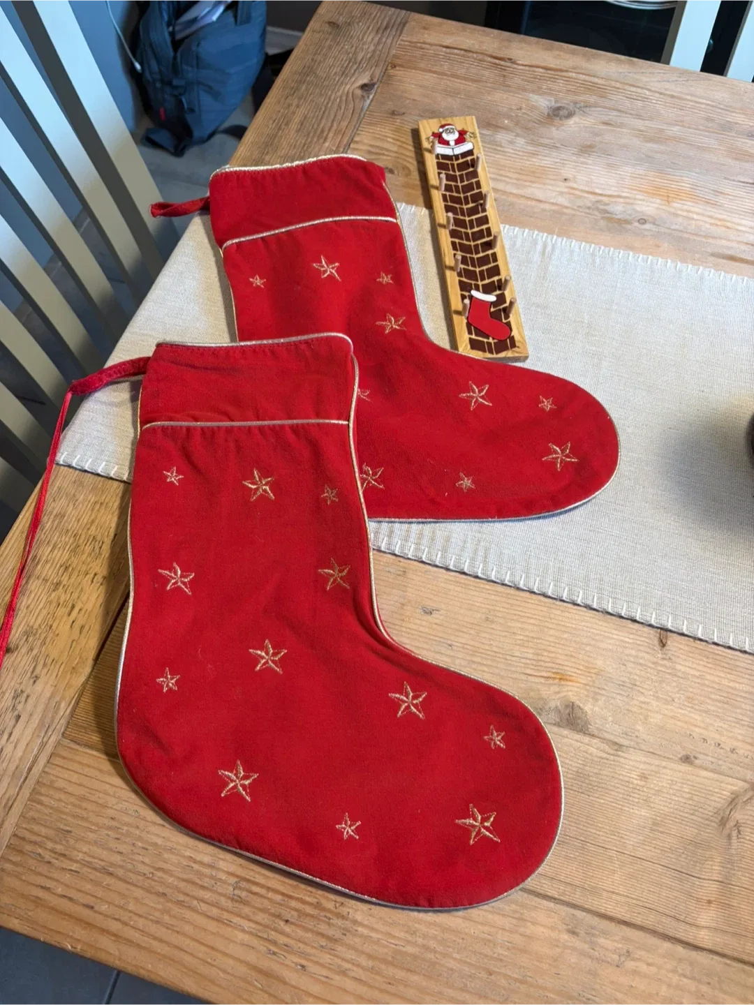 Christmas Stockings & Wooden Holder image indicator(2)