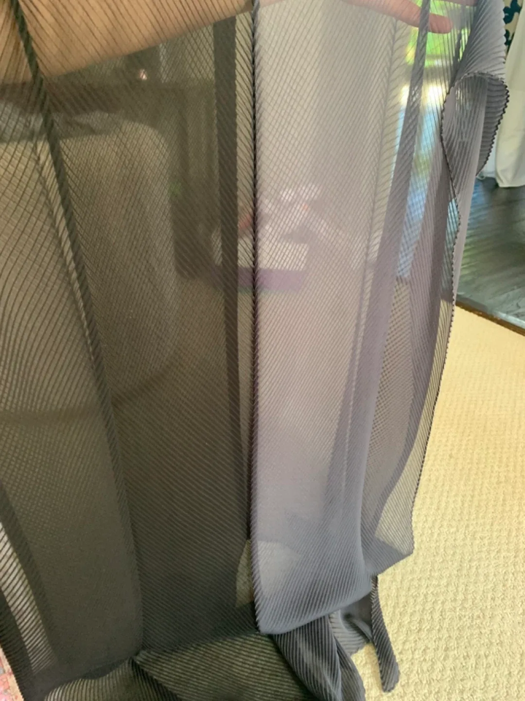 Pleated Scarf - Black & Grey image indicator(3)