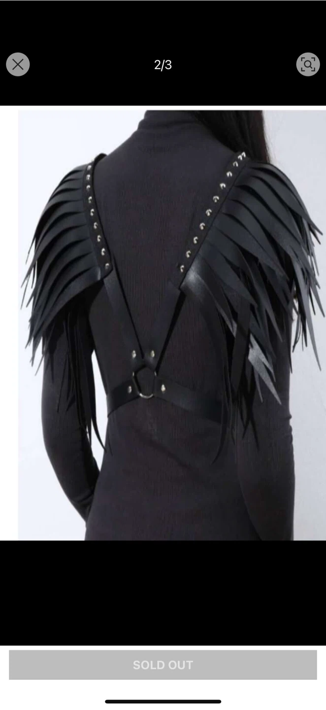 Boohoo Fringe Detail Harness - Black - photo 3