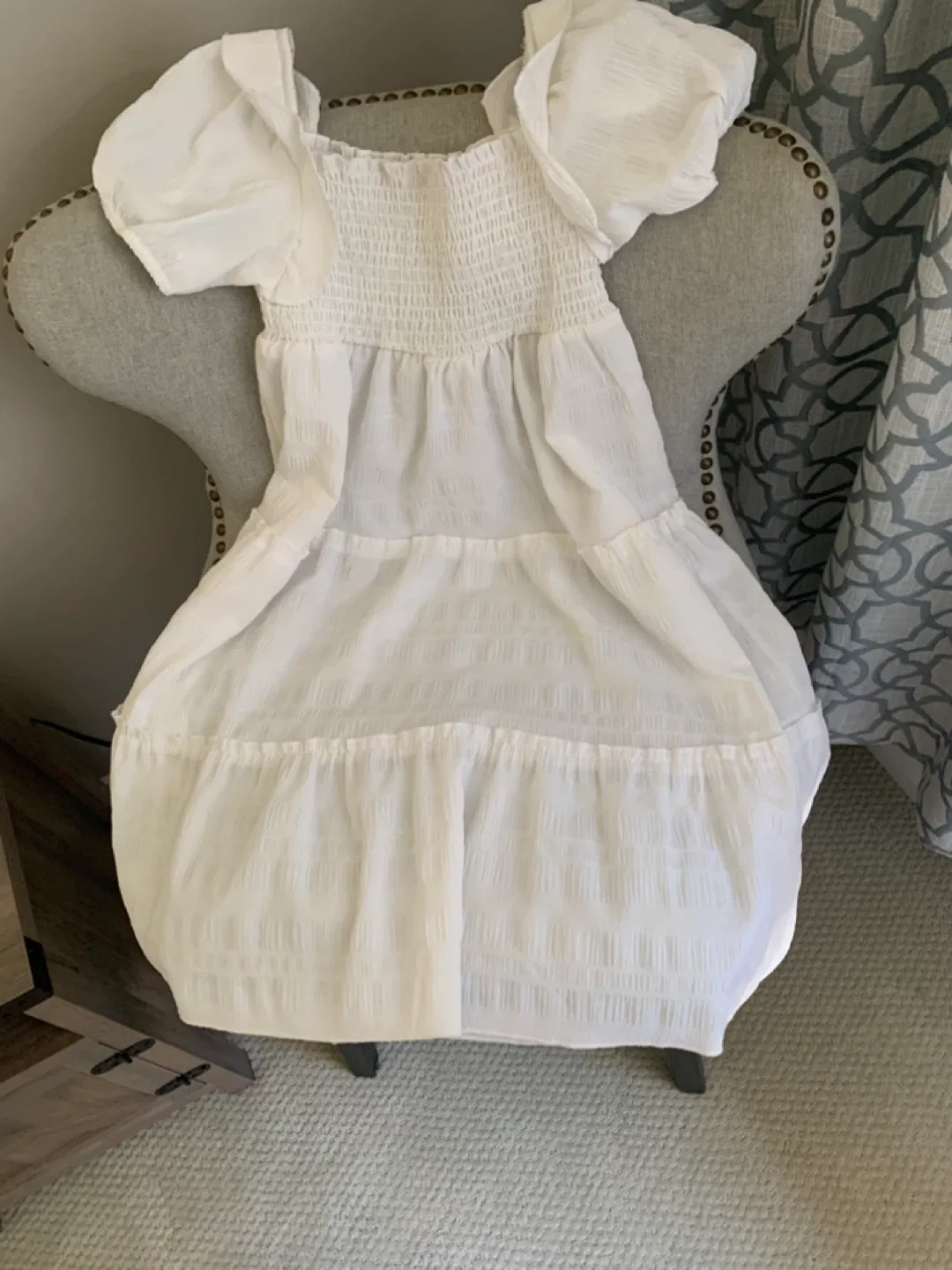 Shein White Dress - Size 150 image indicator(2)