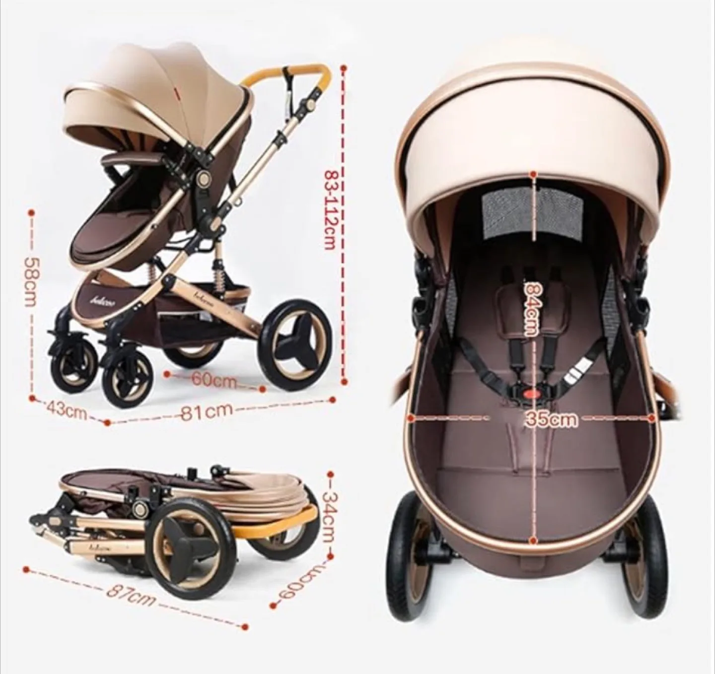 Belecoo Baby Stroller - Mint Green image indicator(7)