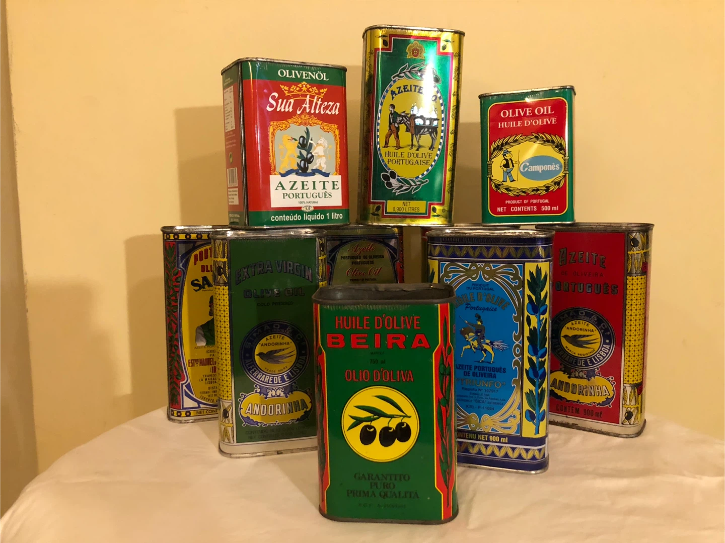 Vintage Portuguese Olive Oil Tins