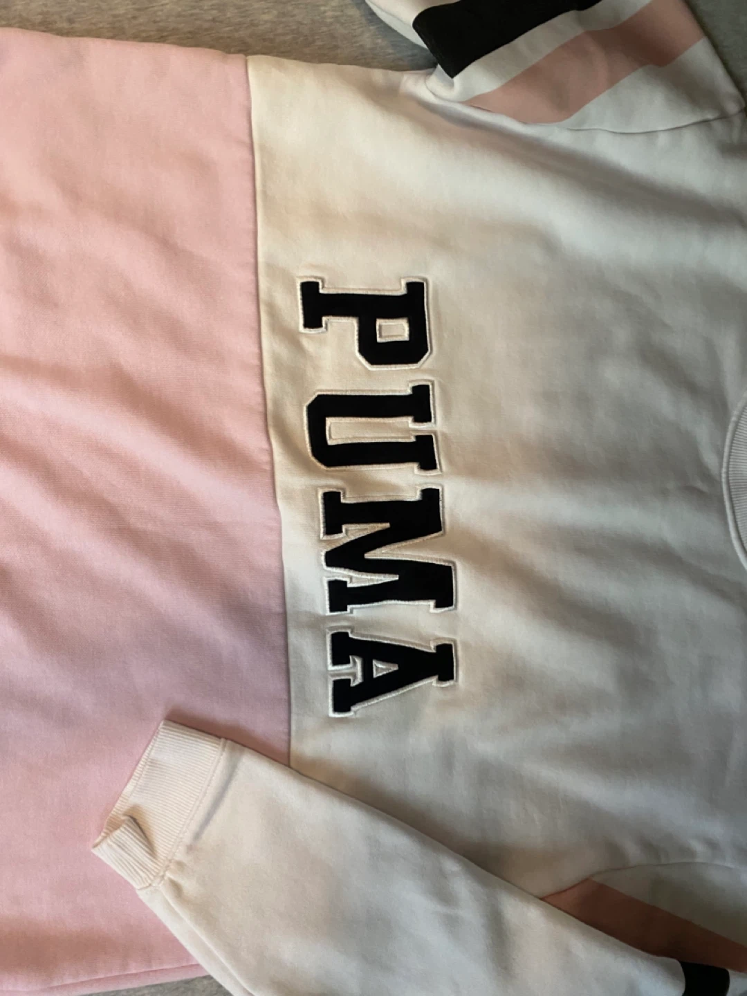 Puma Pink & White Colour Block Sweatshirt - photo 3