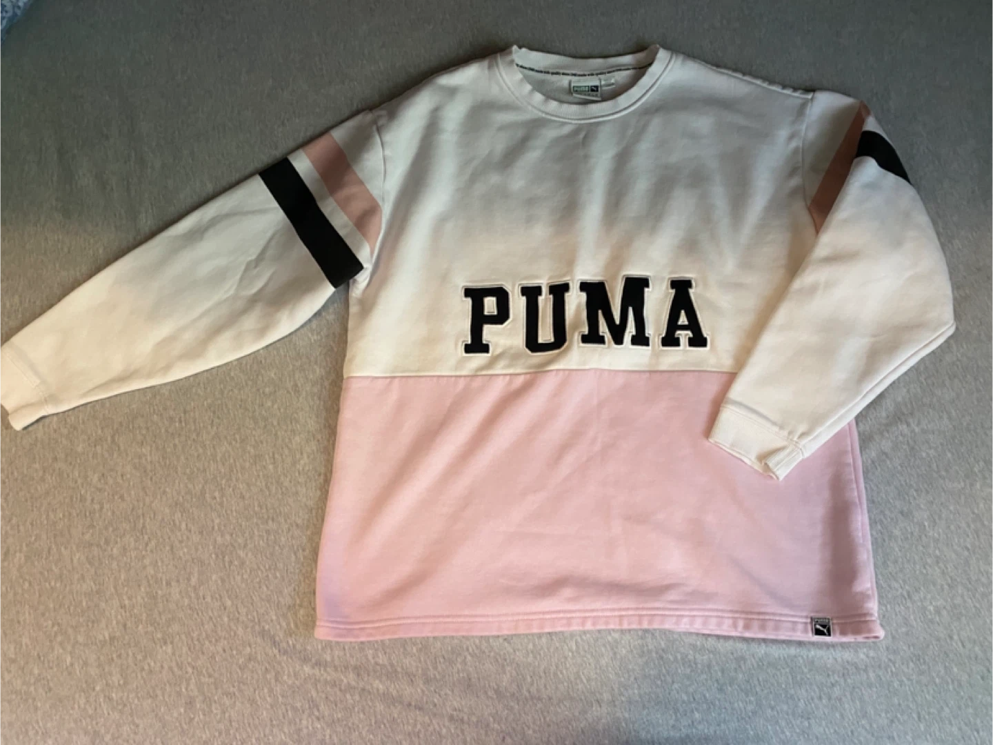 Puma Pink & White Colour Block Sweatshirt - photo 2