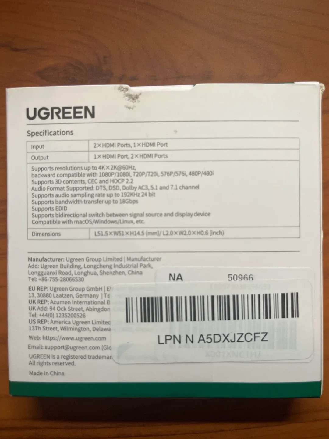 UGREEN HDMI Bi-directional Switch 4K 60Hz image indicator(2)