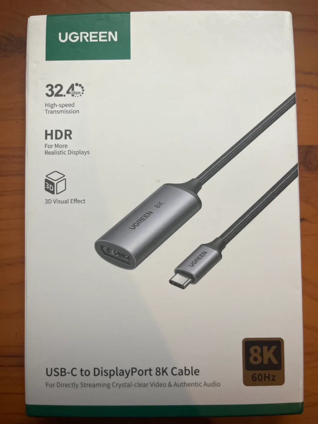UGREEN USB-C to DisplayPort 8K Cable - New thumbnail