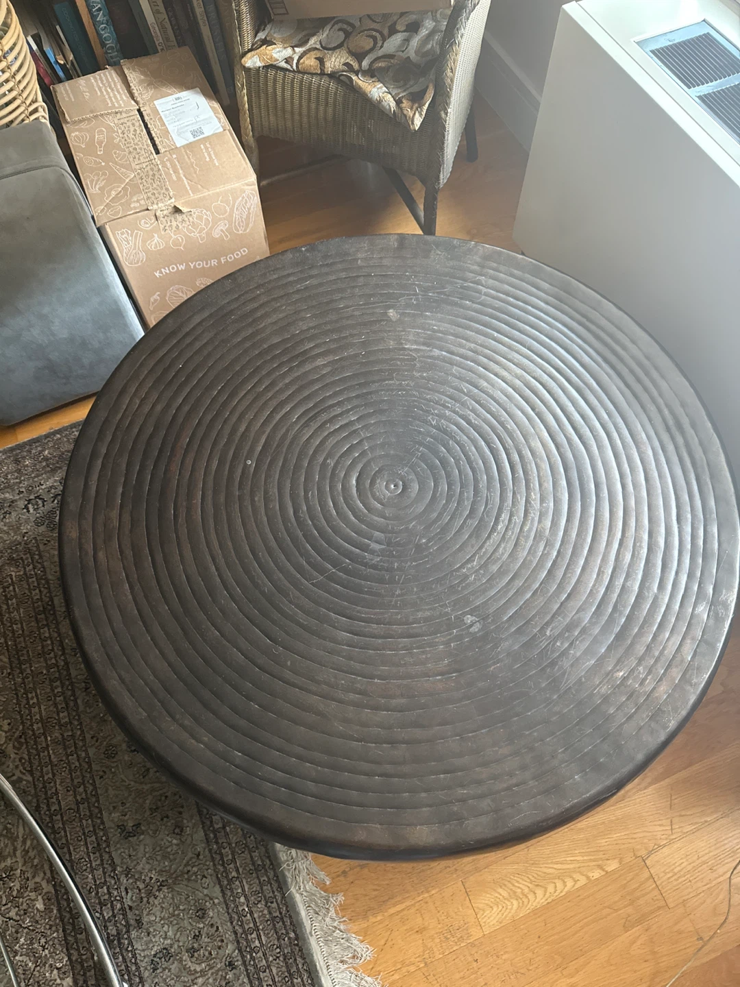 Round Coffee Table - Dark Bronze Finish