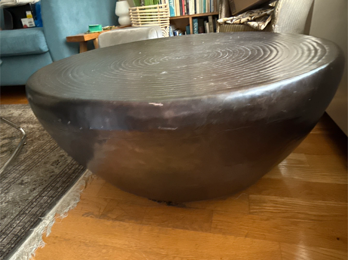 Round Coffee Table - Dark Bronze Finish - photo 2