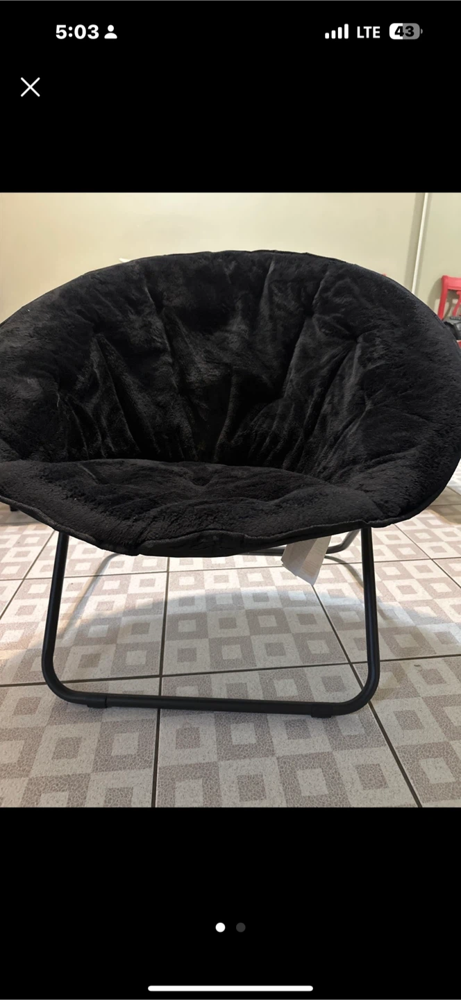 Black Saucer Chair