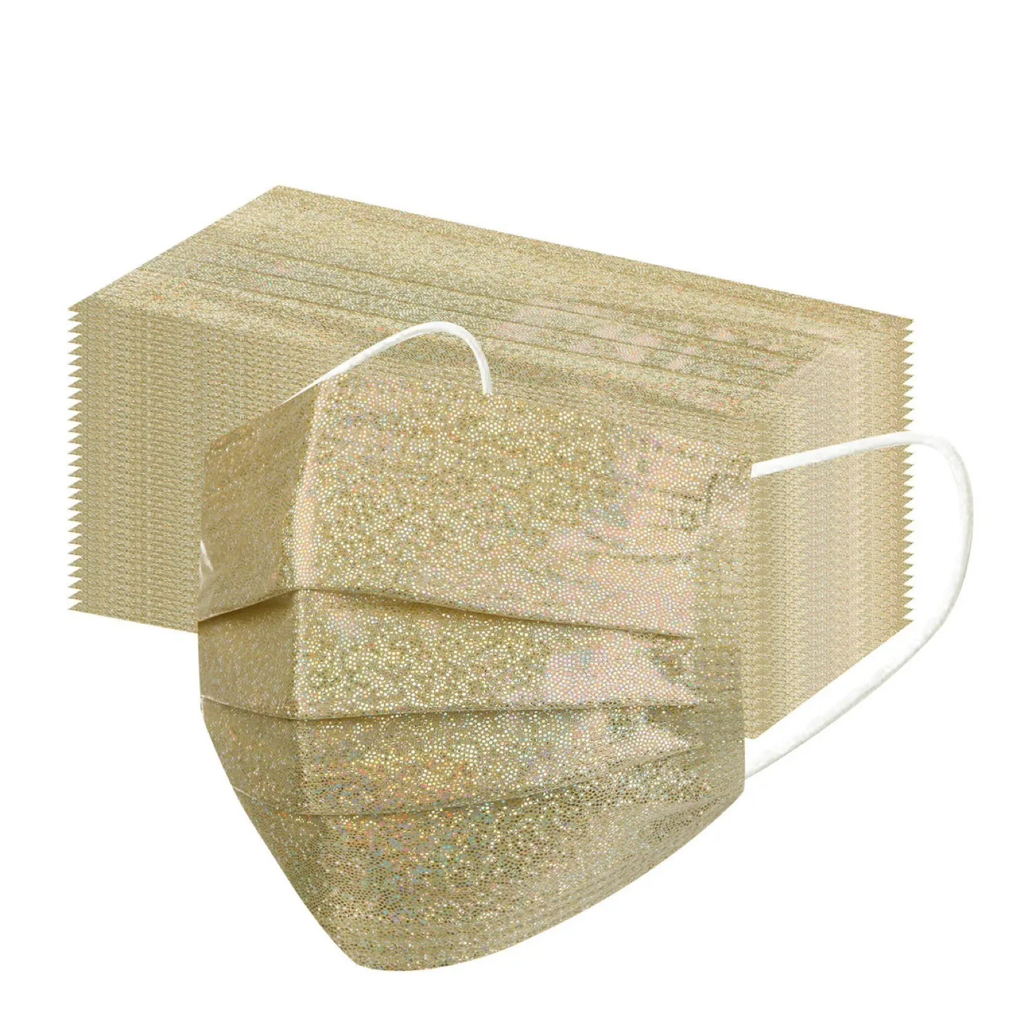 70 New Gold Glitter Face Masks thumbnail