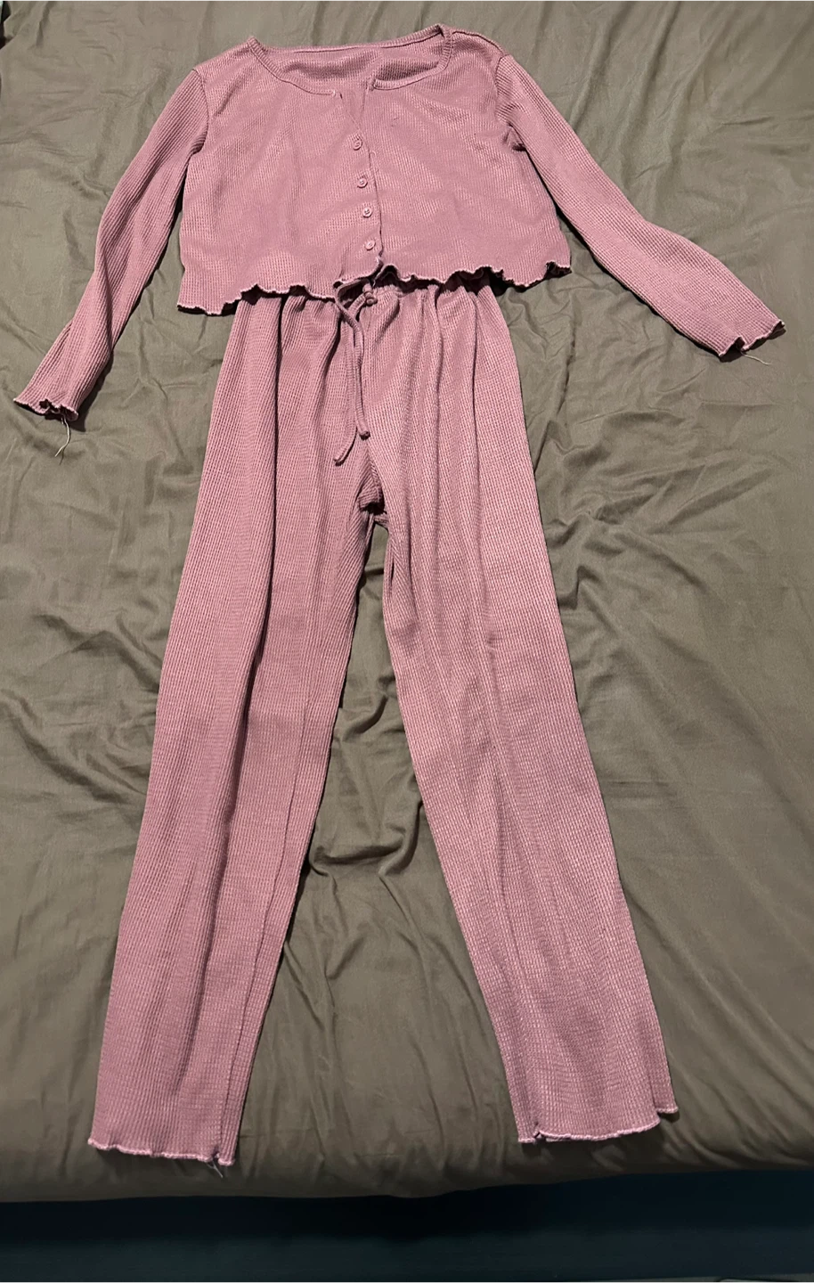 Pink Waffle Loungewear Set | Size: XS | Brand New