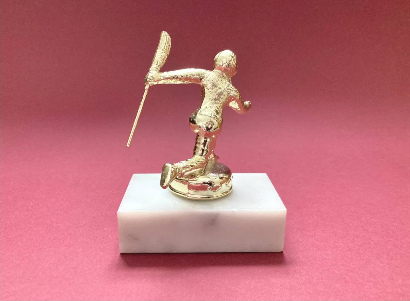 Vintage Curling Trophy with marble base image indicator(3)