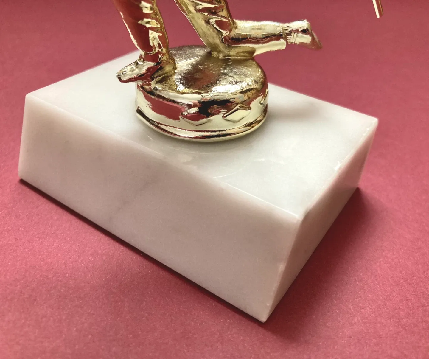 Vintage Curling Trophy with marble base image indicator(6)