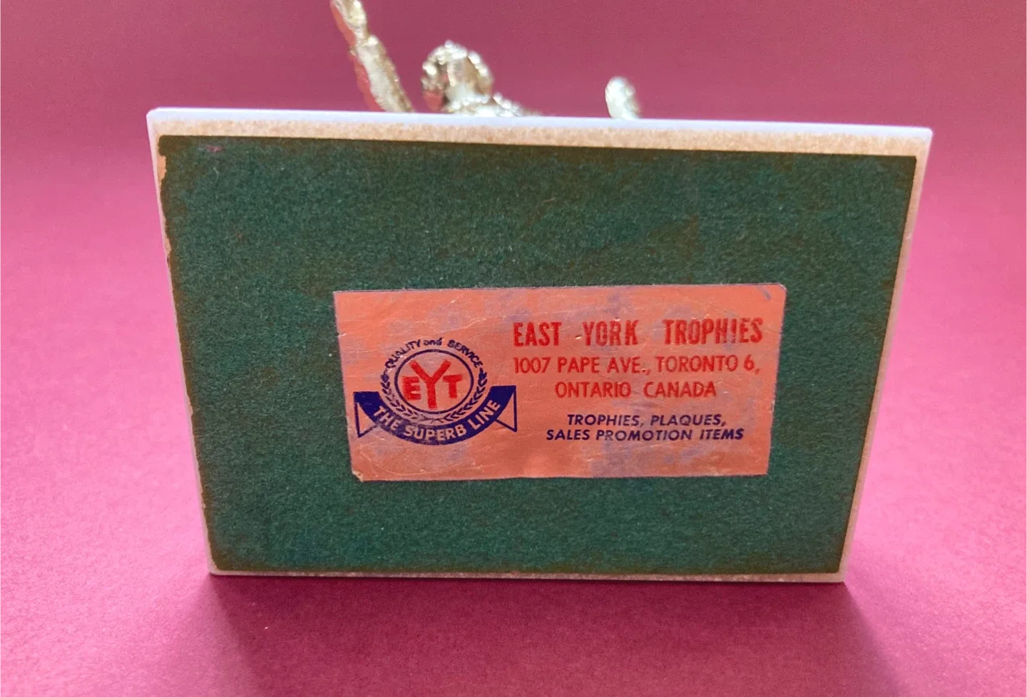 Vintage Curling Trophy with marble base image indicator(7)