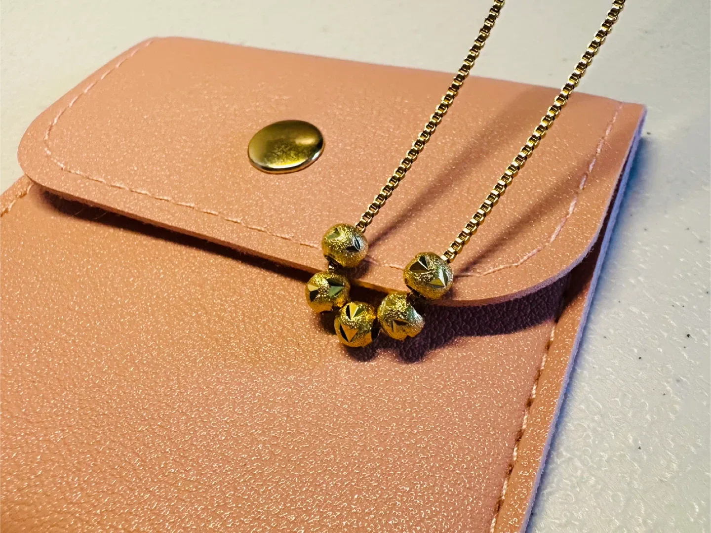 Beaded Necklace Gold Color thumbnail
