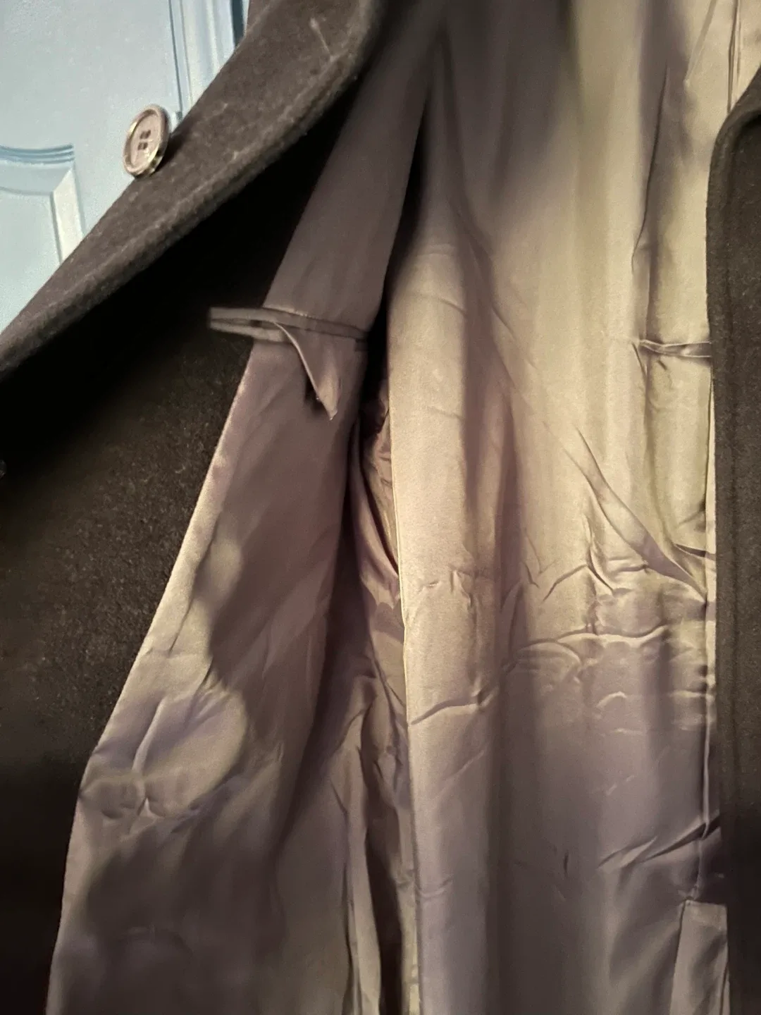 Black Wool Overcoat Men image indicator(4)