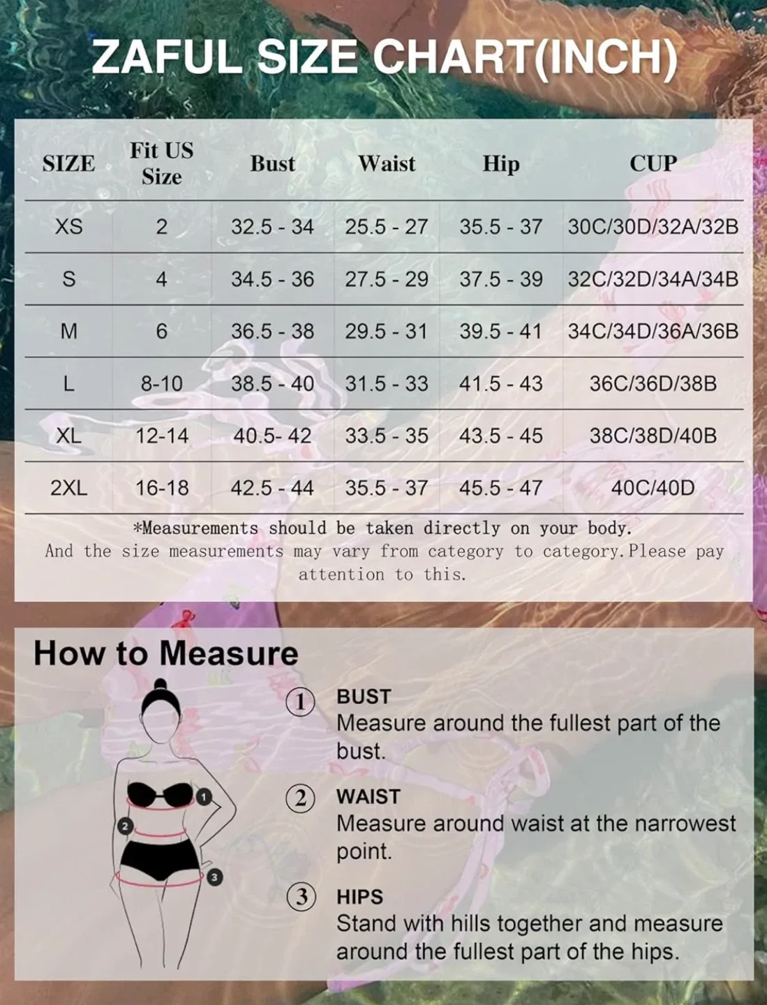 New ZAFUL Floral Bikini Set, Size L image indicator(4)