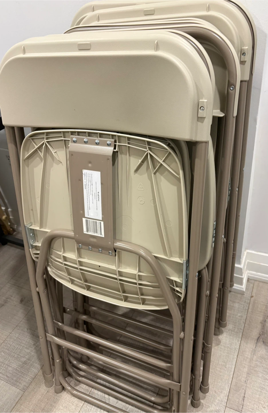 Plastic heavy duty Folding Chairs - Beige - photo 3