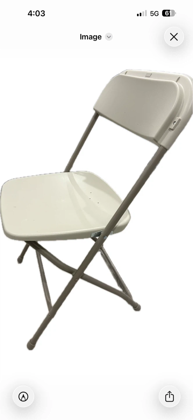 Plastic heavy duty Folding Chairs - Beige - photo 2