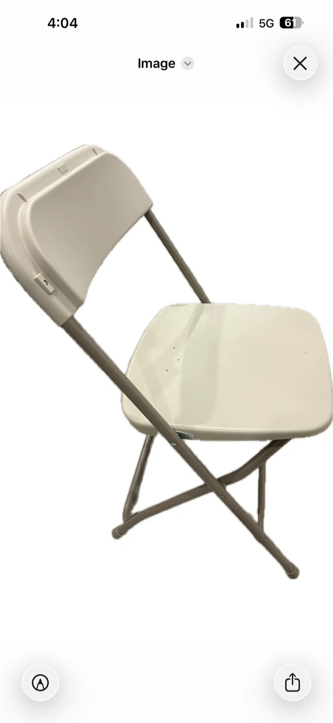 Plastic heavy duty Folding Chairs - Beige
