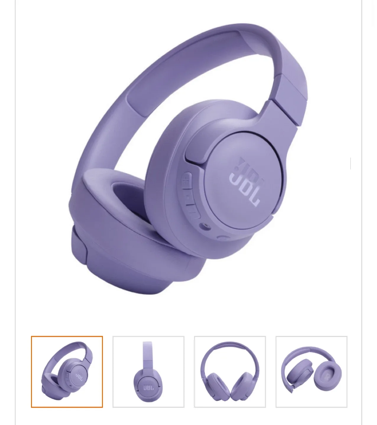 JBL Tune 720BT Purple Headphones - NEW AND BOXED thumbnail