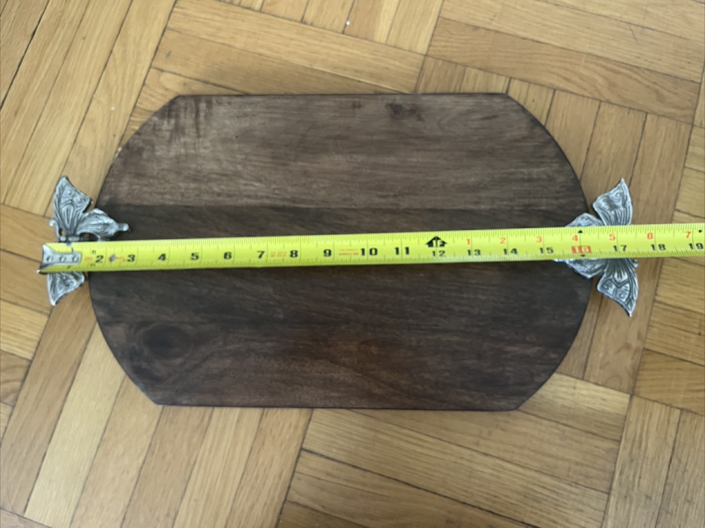Wooden Decorative Trays with Metal Handles - photo 2