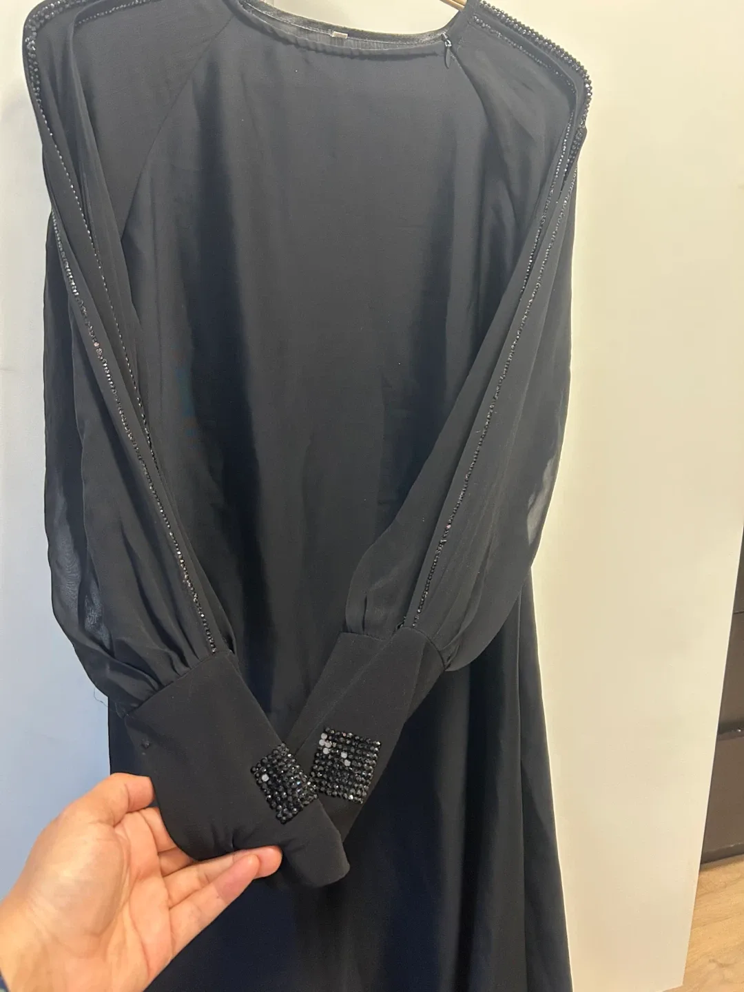Elegant Black Dress with Embellishments thumbnail